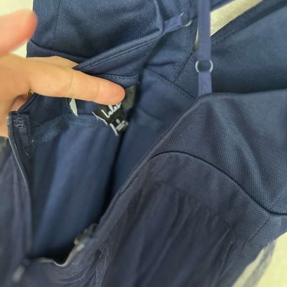 NWOT Rare Beauty Navy Blue Tulle Backless Maxi Dress - Picture 10 of 10